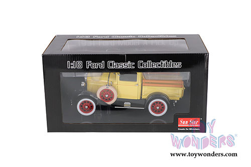 Sun Star Ford Classic - Ford Model A Pickup (1931, 1/18 scale diecast model car, Bronson Yellow) 6114YL