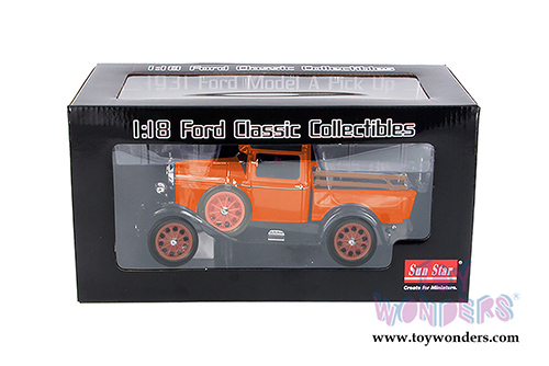 Sun Star - Ford Model A Pick Up (1931, 1/18 scale diecast model car, Pegex Orange) 6116