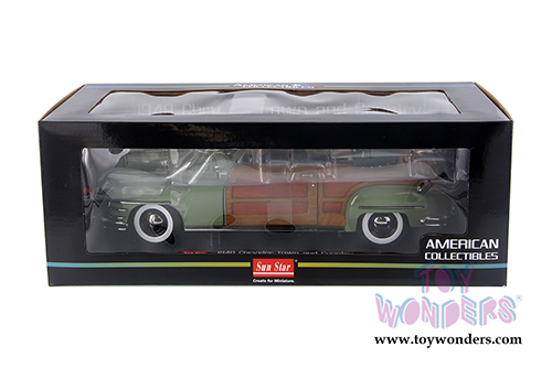 Sun Star USA - Chrysler Town & Country Convertible (1948, 1/18 scale diecast model car, Heather Green) 6142