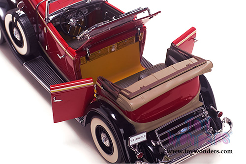 Sun Star Platinum - Ford Lincoln KB Top Down (1932, 1/18 scale diecast model car, Red) 6166