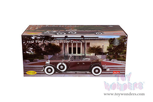 Sun Star Platinum - Ford Lincoln KB Top Down Convertible (1932, 1/18 scale die cast model car, Maroon) 6167