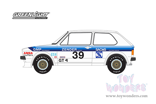 Greenlight - Hot Hatches Series 2 | Volkswagen Rabbit Mk1 - GMP Performance #39 (1975, 1/64 scale diecast model car, White) 63020B/48