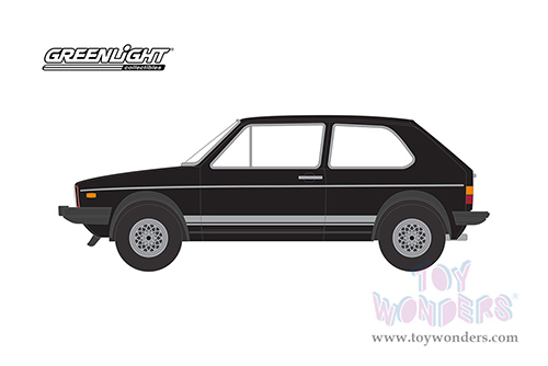 Greenlight - Hot Hatches Series 2 | Volkswagen Golf Mk I GTI (1983, 1/64 scale diecast model car, Black) 63020D/48