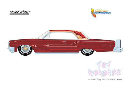 Greenlight - California Lowriders Series 2 | Chevrolet&reg; Impala&trade; Lowrider (1964, 1/64 scale diecast model car, Copper Brown Metallic with Graphics) 63030B/48
