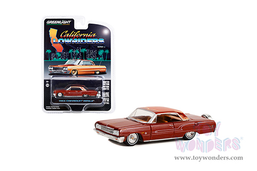 Greenlight - California Lowriders Series 2 | Chevrolet&reg; Impala&trade; Lowrider (1964, 1/64 scale diecast model car, Copper Brown Metallic with Graphics) 63030B/48