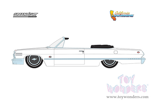 Greenlight - California Lowriders Series 2 | Chevrolet&reg; Impala&trade; SS&trade; Lowrider (1963, 1/64 scale diecast model car, White) 63030C/48
