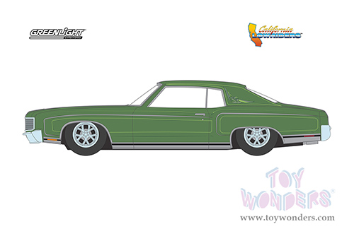 Greenlight - California Lowriders Series 2 | Chevrolet&reg; Monte Carlo&trade; Lowrider (1970, 1/64 scale diecast model car, Green Metallic) 63030D/48