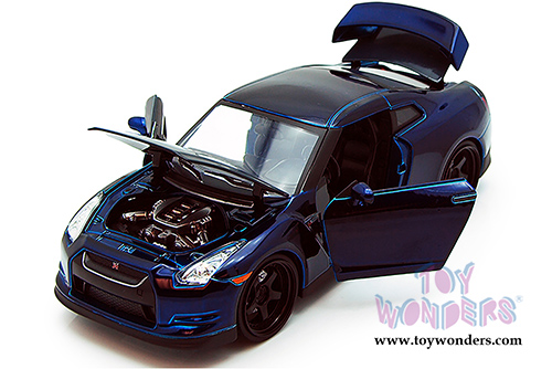 Jada Toys Fast & Furious - Brian's Nissan GTR Hardtop (2009, 1/18 scale diecast model car, Blue) 64018W8