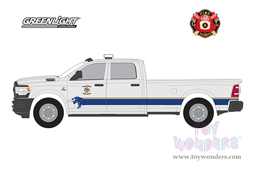 Greenlight - Fire & Rescue Series 3 | Ram 2500 Tradesman Pickup Truck "Bullhead City Fire Department" (Arizona) (2020, 1/64 scale diecast model car, White with Stripes) 67030F/48