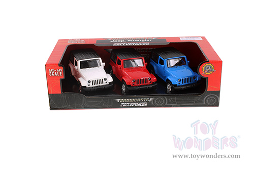 Showcasts® Collectibles - Jeep® Wrangler 3-Pack (1/43 scale diecast model car, Asstd.) 67425W/24 MAP: $14.99