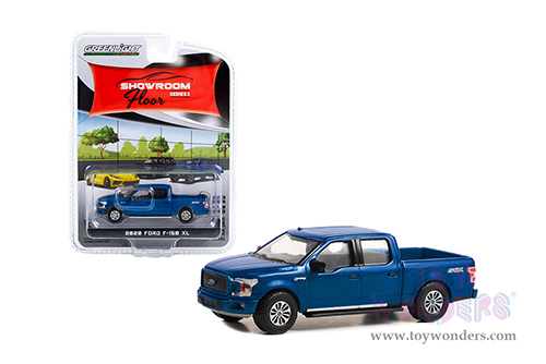Greenlight - Showroom Floor Series 2 | Ford F-150 XL STX Package Pickup Truck (2020, 1/64 scale diecast model car, Velocity Blue) 68020A/48