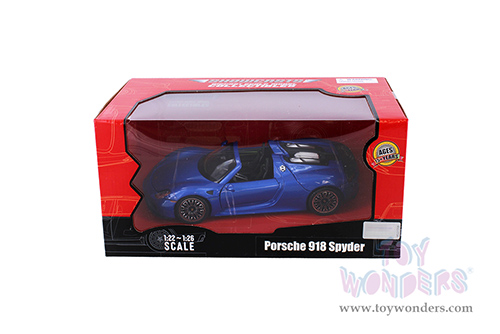 Showcasts® Collectibles - Porsche 918 Spyder (1/24 scale diecast model car, Blue) 68243BU MAP: $22.99