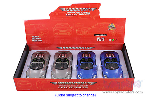 Showcasts® Collectibles - Porsche 918 Spyder (1/24 scale diecast model car, Asstd.) 68243D MAP: $19.99