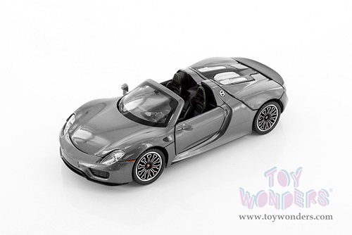 Showcasts® Collectibles - Porsche 918 Spyder (1/24 scale diecast model car, Gray) 68243GY MAP: $22.99