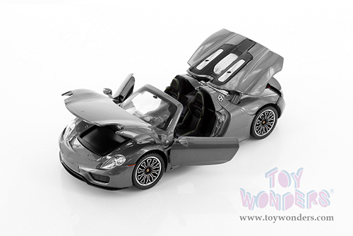 Showcasts® Collectibles - Porsche 918 Spyder (1/24 scale diecast model car, Gray) 68243GY MAP: $22.99