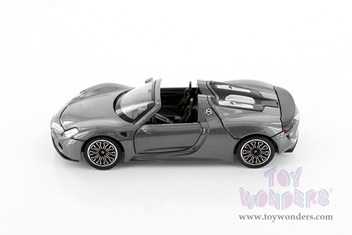 Showcasts® Collectibles - Porsche 918 Spyder (1/24 scale diecast model car, Gray) 68243GY MAP: $22.99