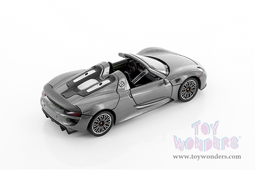 Showcasts® Collectibles - Porsche 918 Spyder (1/24 scale diecast model car, Gray) 68243GY MAP: $22.99
