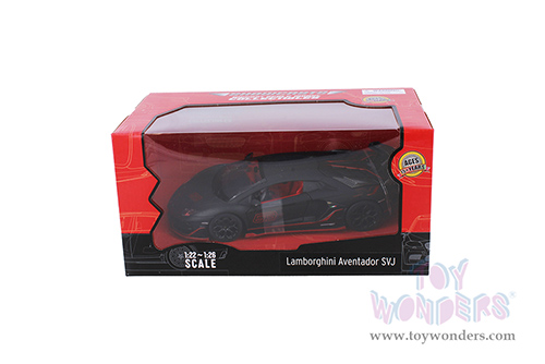 Showcasts® Collectibles - Lamborghini Aventador SVJ (1/24 scale diecast model car, Black) 68269BK MAP: $22.99