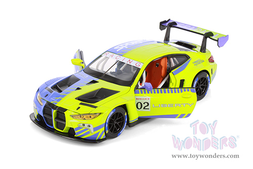 Showcasts® Collectibles - BMW M4 GT3 Liberty Racing Car #02 (1/24 scale diecast model car, Green/Blue) 68282GD MAP: $19.99