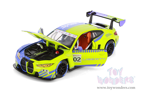 Showcasts® Collectibles - BMW M4 GT3 Liberty Racing Car #02 (1/24 scale diecast model car, Green/Blue) 68282GD MAP: $19.99
