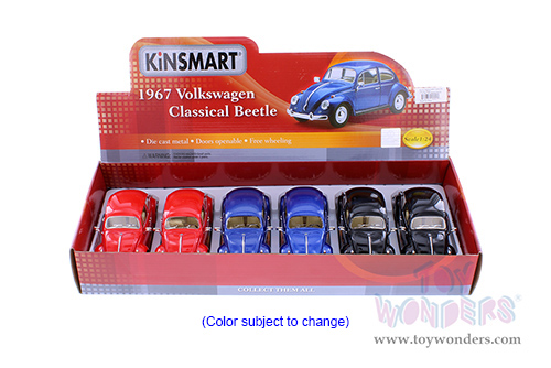 Kinsmart - Volkswagen Classical Beetle Hard Top (1967, 1/24 scale diecast model car, Asstd.) 7002D