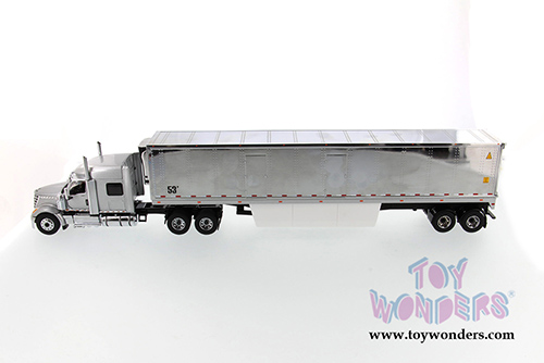 Diecast Masters - International® LoneStar Sleeper SFFA Tandem Cab Truck Tractor with 53' Refrigerated Van (1/50 scale diecast model car, Gray/Silver) 71043