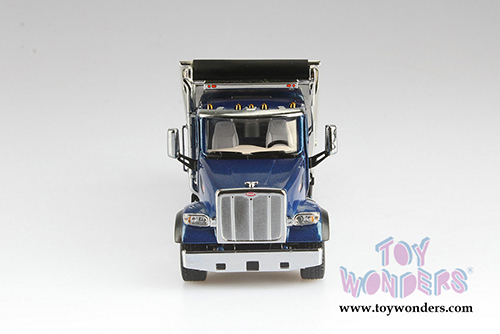 Diecast Masters - Peterbilt&reg; 567 SFFA Tandem Dump Truck with Lift Axle (1/50 scale diecast model car, Legendary Blue/Chrome) 71073