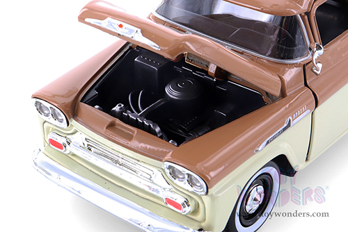 Showcasts® Collectibles - Chevrolet® Apache Fleetside Pickup Truck (1958, 1/24 scale diecast model car, Brown/Beige) 71311BN MAP: $22.99