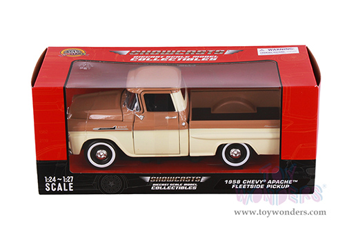 Showcasts® Collectibles - Chevrolet® Apache Fleetside Pickup Truck (1958, 1/24 scale diecast model car, Brown/Beige) 71311BN MAP: $22.99
