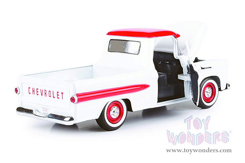 Showcasts® Collectibles - Chevrolet® Apache Fleetside Pickup Truck (1958, 1/24 scale diecast model car, White/Red) 71311WT MAP: $22.99
