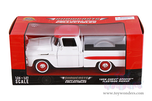 Showcasts® Collectibles - Chevrolet® Apache Fleetside Pickup Truck (1958, 1/24 scale diecast model car, White/Red) 71311WT MAP: $22.99