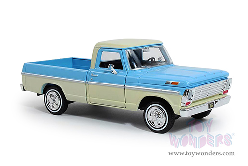 Showcasts® Collectibles - Ford F-100 Pickup (1969, 1/24 scale diecast model car, Light Blue/Cream) 71315BU MAP: $22.99