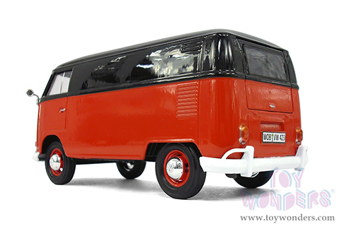 Showcasts® Collectibles - Volkswagen Type 2 (T1) Delivery Van (1/24 scale diecast model car, Red/Black) 71342R MAP: $22.99