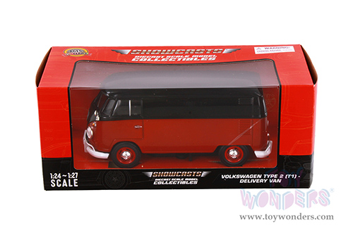 Showcasts® Collectibles - Volkswagen Type 2 (T1) Delivery Van (1/24 scale diecast model car, Red/Black) 71342R MAP: $22.99