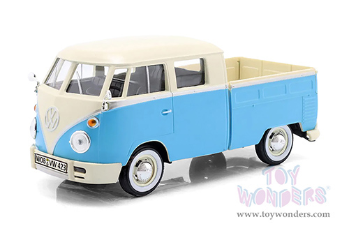 Showcasts® Collectibles - Volkswagen Type 2 (T1) Double Cab Pickup (1/24 scale diecast model car, Blue/Cream) 71343BU MAP: $22.99