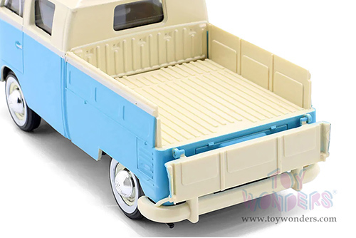 Showcasts® Collectibles - Volkswagen Type 2 (T1) Double Cab Pickup (1/24 scale diecast model car, Blue/Cream) 71343BU MAP: $22.99
