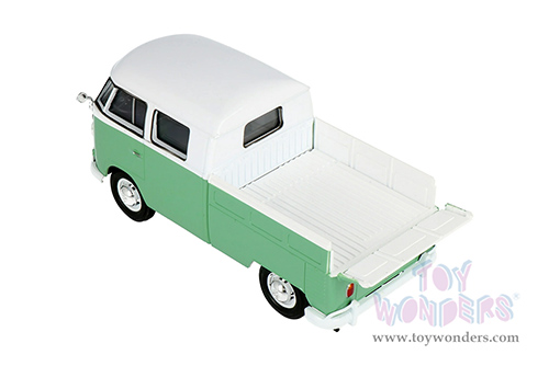 Showcasts® Collectibles - Volkswagen Type 2 (T1) Double Cab Pickup (1/24 scale diecast model car, Green/White) 71343GN MAP: $22.99