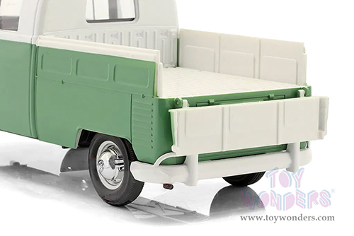 Showcasts® Collectibles - Volkswagen Type 2 (T1) Double Cab Pickup (1/24 scale diecast model car, Green/White) 71343GN MAP: $22.99