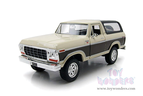Showcasts® Collectibles - Ford Bronco Ranger XLT with Spare Tire (1978, 1/24 scale diecast model car, Cream/Brown) 71371WCM MAP: $22.99