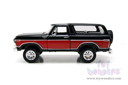 Showcasts® Collectibles - Ford Bronco Ranger XLT with Spare Tire (1978, 1/24 scale diecast model car, Black/Red) 71371WRK MAP: $22.99