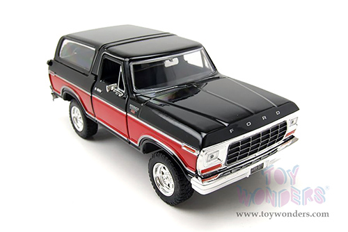 Showcasts® Collectibles - Ford Bronco Ranger XLT with Spare Tire (1978, 1/24 scale diecast model car, Black/Red) 71371WRK MAP: $22.99