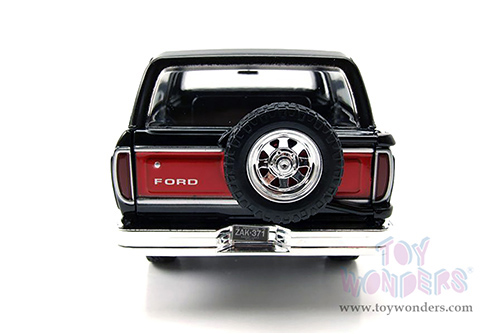 Showcasts® Collectibles - Ford Bronco Ranger XLT with Spare Tire (1978, 1/24 scale diecast model car, Black/Red) 71371WRK MAP: $22.99