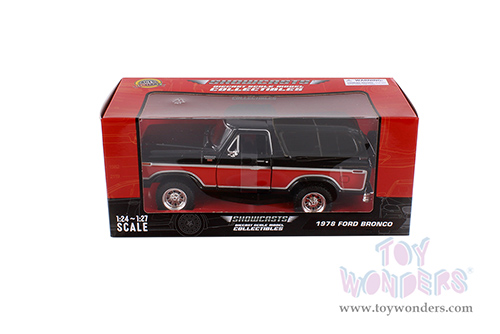 Showcasts® Collectibles - Ford Bronco Ranger XLT with Spare Tire (1978, 1/24 scale diecast model car, Black/Red) 71371WRK MAP: $22.99