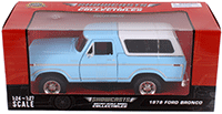 Showcasts® Collectibles - Ford Bronco (1978, 1/24 scale diecast model car, Light Blue/White Camper) 71373WBU MAP: $22.99