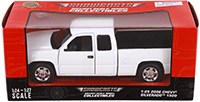 Show product details for Showcasts® Collectibles - Chevy® Silverado™ 1500 Double Cab Truck (2006, 1/25 scale diecast model car, White) 71393WH MAP: $22.99