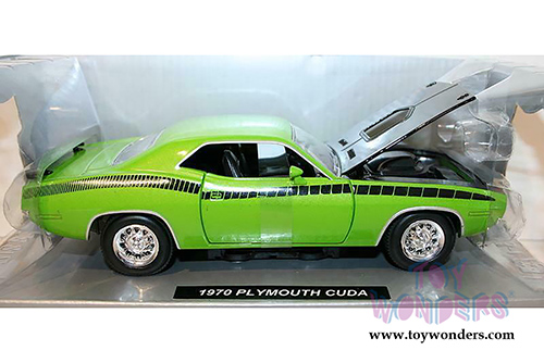 New Ray - Muscle Car Collection Plymouth Barracuda Hardtop (1970, 1/25 scale diecast model car, Green) 71873A