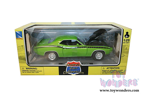 New Ray - Muscle Car Collection Plymouth Barracuda Hardtop (1970, 1/25 scale diecast model car, Green) 71873A