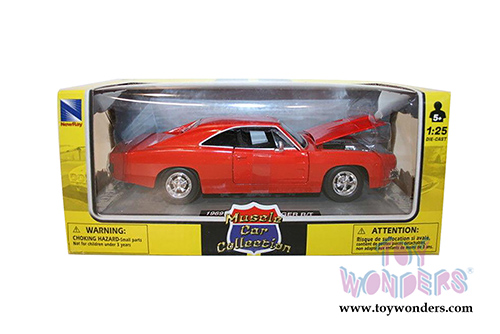 New Ray - Muscle Car Collection Dodge Charger RT Hardtop (1969, 1/25 scale diecast model car, Orange) 71893A
