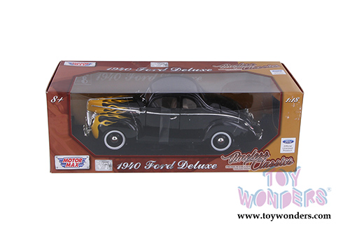 Motormax Timeless Classics - Ford Deluxe Hardtop (1940, 1/18 scale diecast model car, Black) 73108TC/BKF