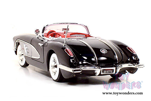 Motormax  Timeless Classics - Chevy Corvette&reg; Convertible (1958, 1/18 scale diecast model car, Black) 73109TC/BK